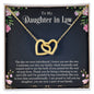 To My Daughter In Law | Thank You - Interlocking Hearts necklace