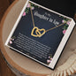 To My Daughter In Law | Thank You - Interlocking Hearts necklace