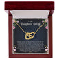 To My Daughter In Law | Thank You - Interlocking Hearts necklace